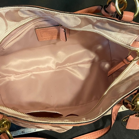 Coach Ombre Alexandra leather canvas bag F22527 - Picture 3 of 14